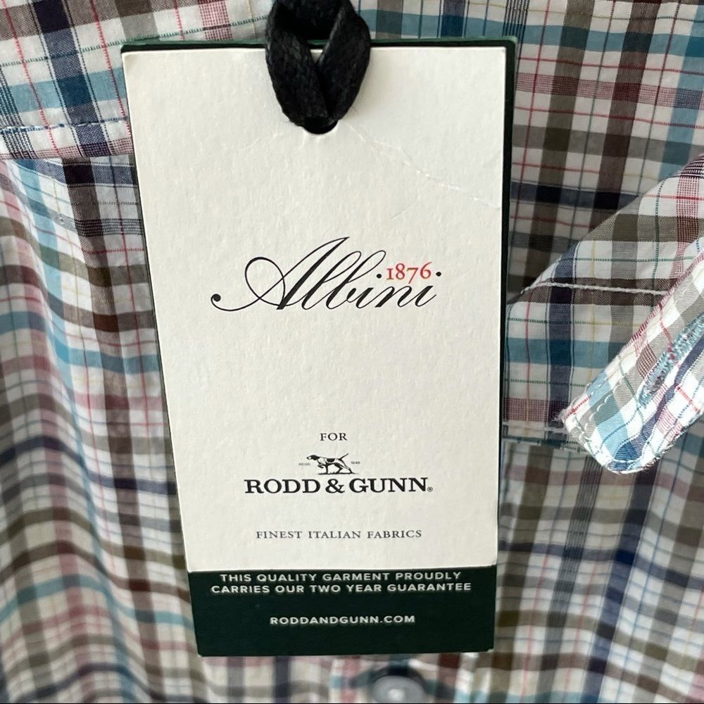 Albini Rodd & Gunn Italian Fabric Plaid Shirt 2XL - Picture 5 of 6